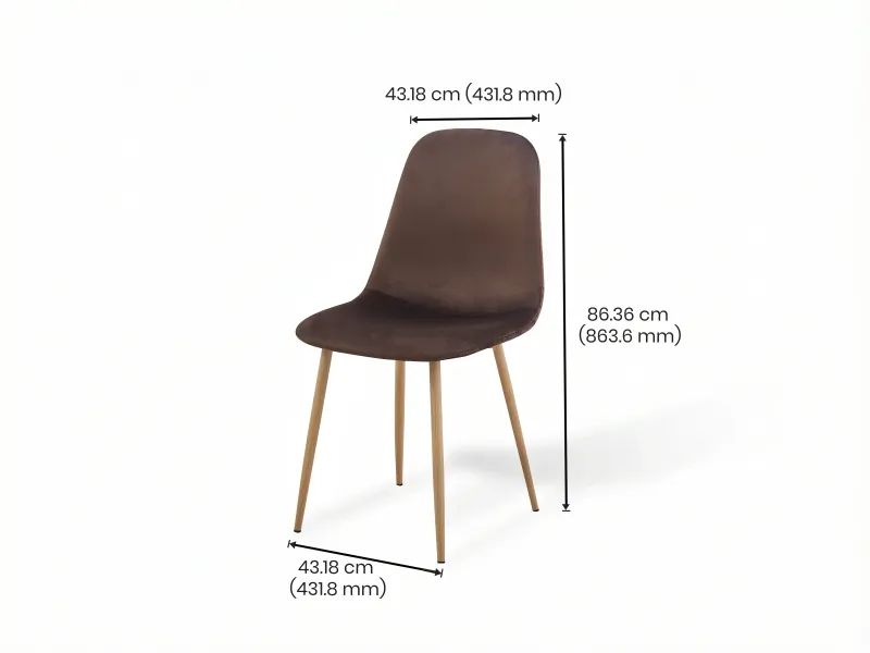 Joey Dining Chair in Brown Color